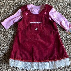 Adorable Velvet Dress w/Body Suit